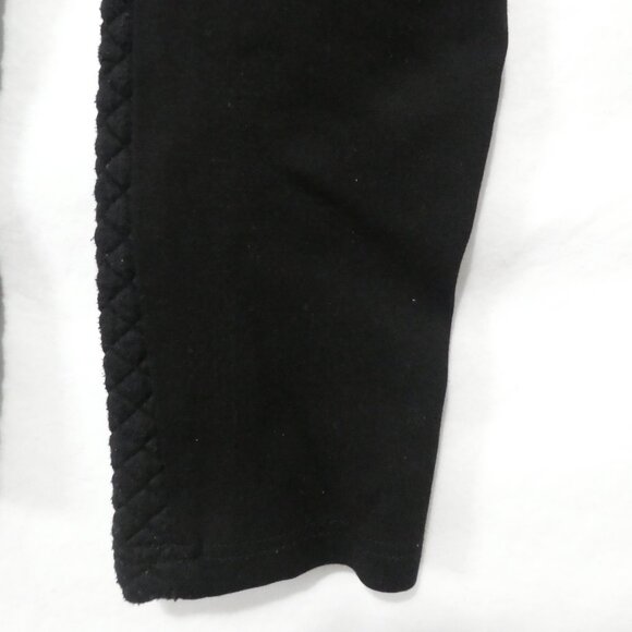 THYME | small | Black Maternity Leggings With Quilted Leg Bottoms - Picture 16 of 16